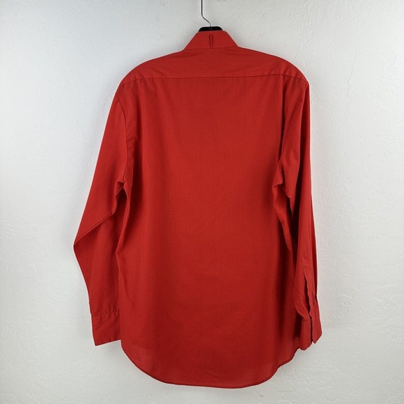 Neil Allyn Tuxedo Shirt Red Button Front Pleated Men's‎ M 32/33 - Picture 6 of 6